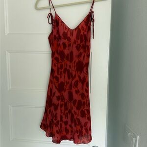 Red Floral Slip Dress